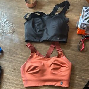 On Running Women's Black and Rust Sports Bras